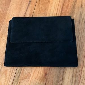Bruno Magli suede clutch